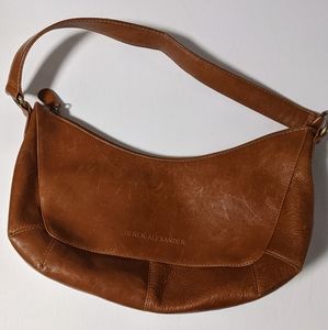 Derek Alexander leather shoulder bag compartments